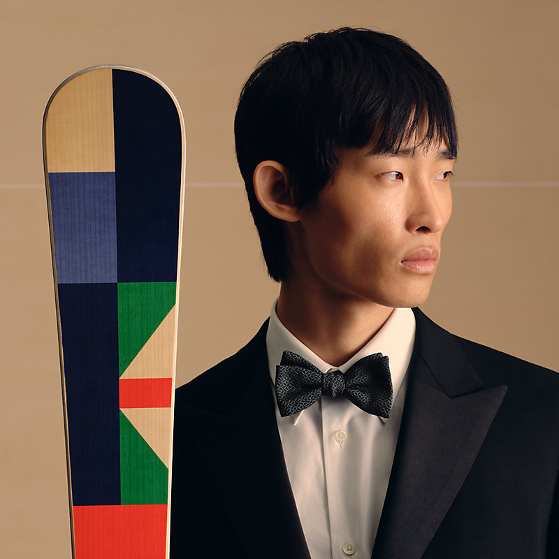 Hermès ブラック ボウタイ ボウタイ 6×96 cm 《アン・エキリーブル》 - ブラック | Hermès